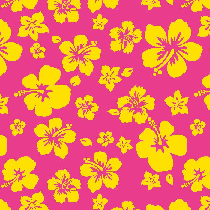 Printed Spandex Hibiscus Tropical Floral Stretch Fabric