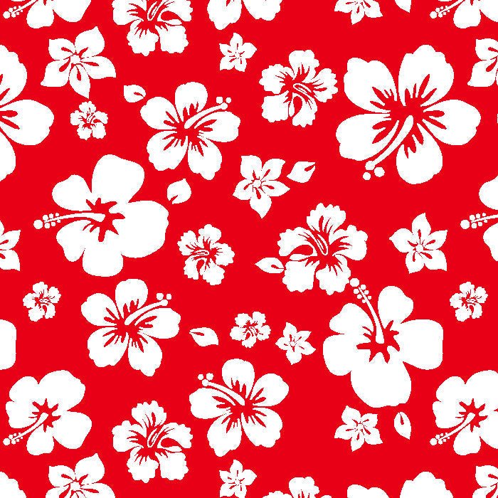 Printed Spandex Hibiscus Tropical Floral Stretch Fabric