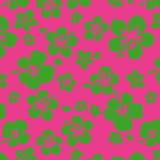 Printed Spandex Hibiscus Tropical Floral Stretch Fabric