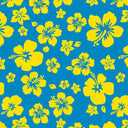 Printed Spandex Hibiscus Tropical Floral Stretch Fabric
