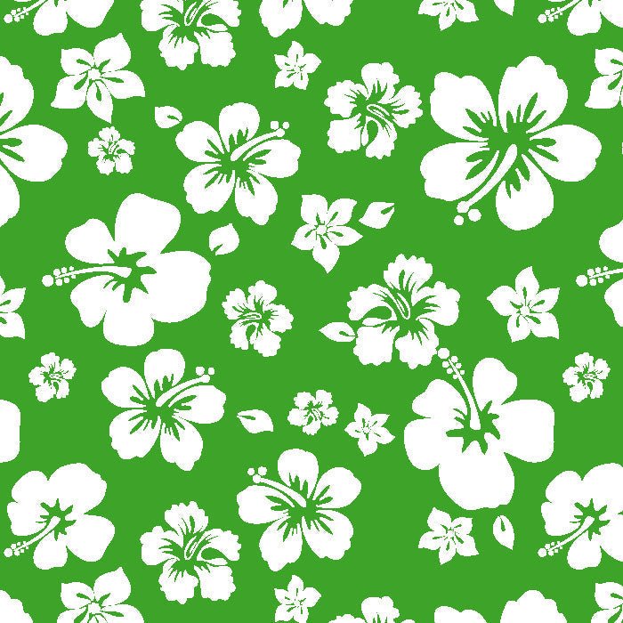 Printed Spandex Hibiscus Tropical Floral Stretch Fabric