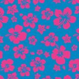 Printed Spandex Hibiscus Tropical Floral Stretch Fabric