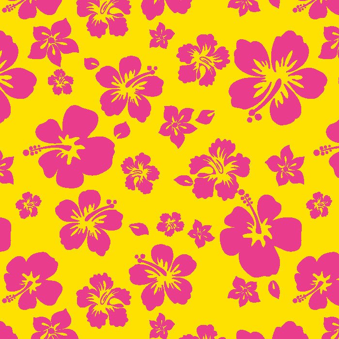 Printed Spandex Hibiscus Tropical Floral Stretch Fabric