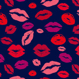 Printed Spandex Lips Pattern Fabric