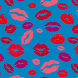 Printed Spandex Lips Pattern Fabric