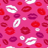Printed Spandex Lips Pattern Fabric