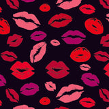 Printed Spandex Lips Pattern Fabric