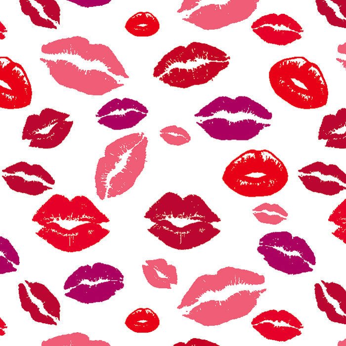 Printed Spandex Lips Pattern Fabric