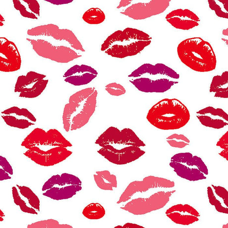 Printed Spandex Lips Pattern Fabric