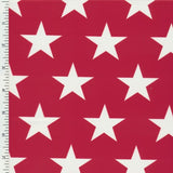 Printed Spandex Star Fabric Navy