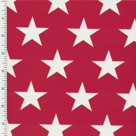 Printed Spandex Star Fabric Navy