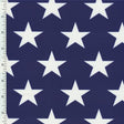 Printed Spandex Star Fabric Navy