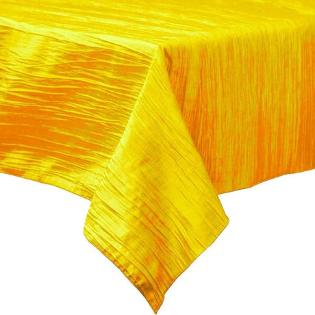 Rectangular Light Weight Accordion Design Crushed Taffeta Fabric - Accordion Design, Seamless Table Overlay, 58" X 72" (1 Piece)