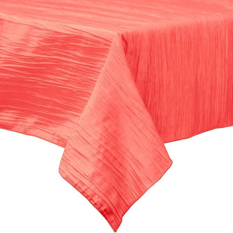 Rectangular Light Weight Accordion Design Crushed Taffeta Fabric - Accordion Design, Seamless Table Overlay, 58" X 90" (1 Piece)