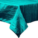 Rectangular Light Weight Accordion Design Crushed Taffeta Fabric - Accordion Design, Seamless Table Overlay, 58" X 90" (1 Piece)