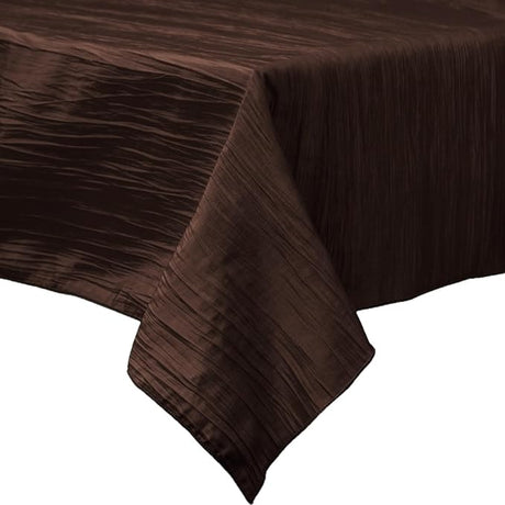 Rectangular Light Weight Accordion Design Crushed Taffeta Fabric - Accordion Design, Seamless Table Overlay, 58" X 102" (1 Unit)