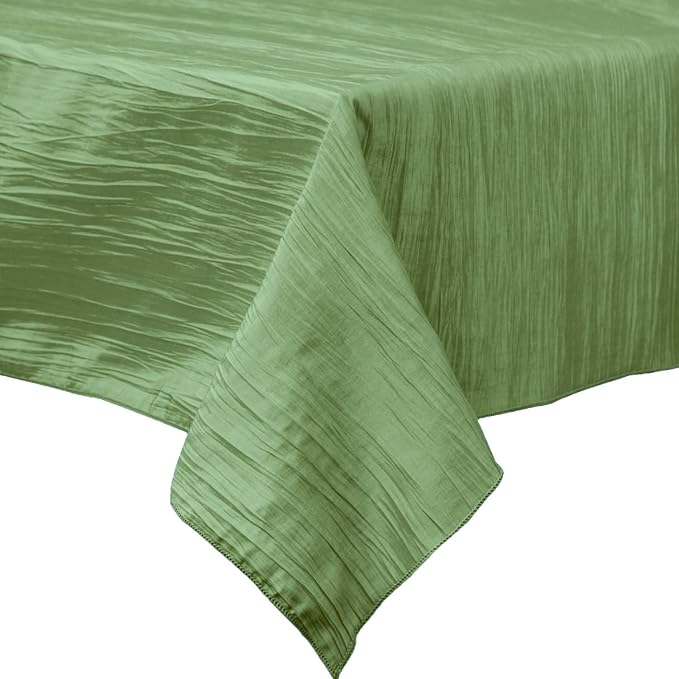 Rectangular Light Weight Accordion Design Crushed Taffeta Fabric - Accordion Design, Seamless Table Overlay, 58" X 72" (1 Piece)