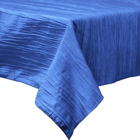 Rectangular Light Weight Accordion Design Crushed Taffeta Fabric - Accordion Design, Seamless Table Overlay, 58" X 72" (1 Piece)