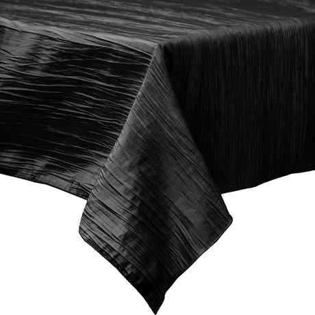 Rectangular Light Weight Accordion Design Crushed Taffeta Fabric - Accordion Design, Seamless Table Overlay, 58" X 90" (1 Piece)