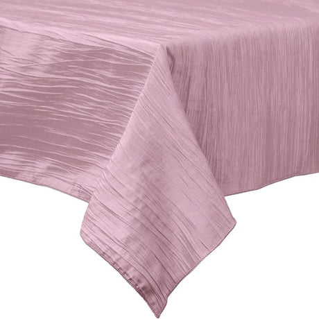 Rectangular Light Weight Accordion Design Crushed Taffeta Fabric - Accordion Design, Seamless Table Overlay, 58" X 72" (1 Piece)