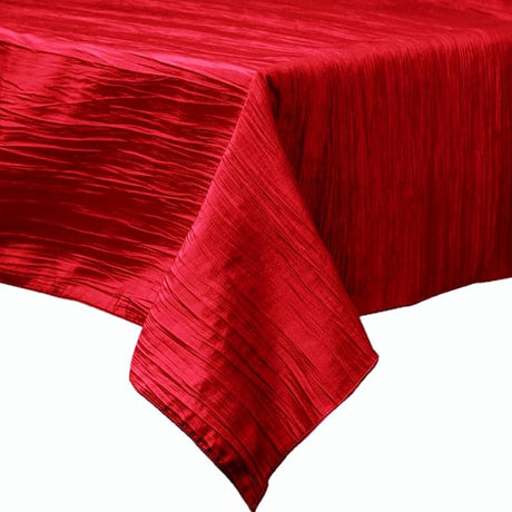 Rectangular Light Weight Accordion Design Crushed Taffeta Fabric - Accordion Design, Seamless Table Overlay, 58" X 90" (1 Piece)