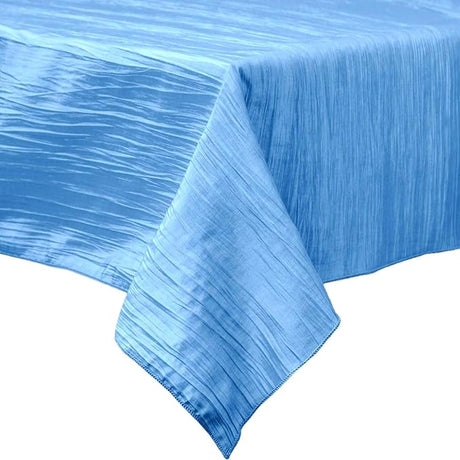 Rectangular Light Weight Accordion Design Crushed Taffeta Fabric - Accordion Design, Seamless Table Overlay, 58" X 102" (1 Unit)