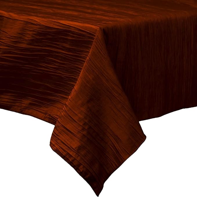 Rectangular Light Weight Accordion Design Crushed Taffeta Fabric - Accordion Design, Seamless Table Overlay, 58" X 102" (1 Unit)