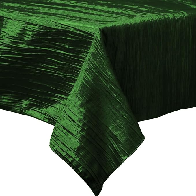 Rectangular Light Weight Accordion Design Crushed Taffeta Fabric - Accordion Design, Seamless Table Overlay, 58" X 84" (1 Unit)