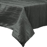 Rectangular Light Weight Accordion Design Crushed Taffeta Fabric - Seamless Table Overlay, 58" X 108" (1 Piece)