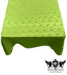 Square Tablecloth Roses Jacquard Satin Fabric - Floral Rose Jacquard, 36" X 36" (1 Piece)