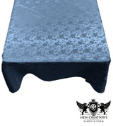 Square Tablecloth Roses Jacquard Satin Fabric - Floral Rose Jacquard, 36" X 36" (1 Piece)
