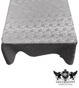 Square Tablecloth Roses Jacquard Satin Fabric - Floral Jacquard, 42" X 42" (1 Piece)