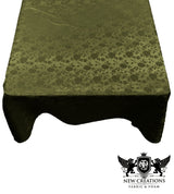 Square Tablecloth Roses Jacquard Satin Fabric - Floral Jacquard, 45" X 45" (1 Piece)