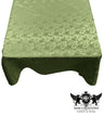 Square Tablecloth Roses Jacquard Satin Fabric - Floral Jacquard, 45" X 45" (1 Piece)