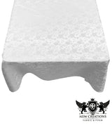 Square Tablecloth Roses Jacquard Satin Fabric - Floral Jacquard, 45" X 45" (1 Piece)