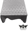 Square Tablecloth Roses Jacquard Satin Fabric - Roses Jacquard, 48" X 48" (1 Piece)