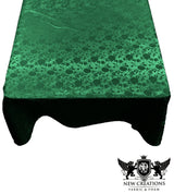 Square Tablecloth Roses Jacquard Satin Fabric - Roses Jacquard, 48" X 48" (1 Piece)