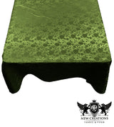 Square Tablecloth Roses Jacquard Satin Fabric - Roses Jacquard, 48" X 48" (1 Piece)
