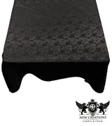 Square Tablecloth Roses Jacquard Satin Fabric - Floral Jacquard, 51" X 51" (1 Piece)