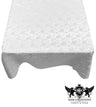 Square Tablecloth Roses Jacquard Satin Fabric - Floral Rose Pattern, 54" X 54" (1 Piece)