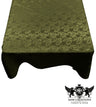 Square Tablecloth Roses Jacquard Satin Fabric - Floral Rose Pattern, 54" X 54" (1 Piece)