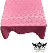 Square Tablecloth Roses Jacquard Satin Fabric - Floral Rose Jacquard, 58" X 58" (1 Piece)