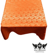 Square Tablecloth Roses Jacquard Satin Fabric - Floral Rose Jacquard, 58" X 58" (1 Piece)