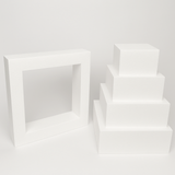 Oasis Supply "Hollow Donut Style EPS Styrofoam Dummy Cake Set - 5" High by 6" 8" 10" 12" 14" -- Stack up to 5 Tiers