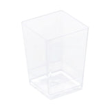Square Dessert Cups Clear Plastic, 1.5" x 2 1/8" H. Capacity 50 ml. (1.7 oz) - Pack of 100
