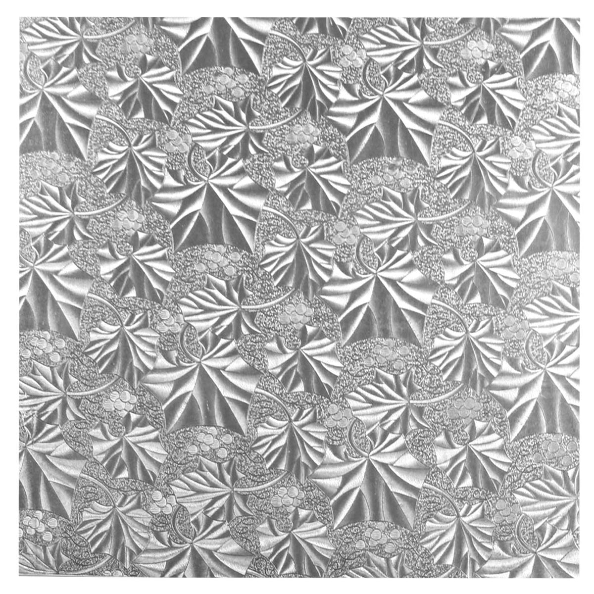 Square Silver Foil Cake Board, 10" x 1/2" Thick, Pack of 6