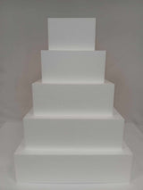 Oasis Supply "Hollow Donut Style EPS Styrofoam Dummy Cake Set - 5" High by 6" 8" 10" 12" 14" -- Stack up to 5 Tiers