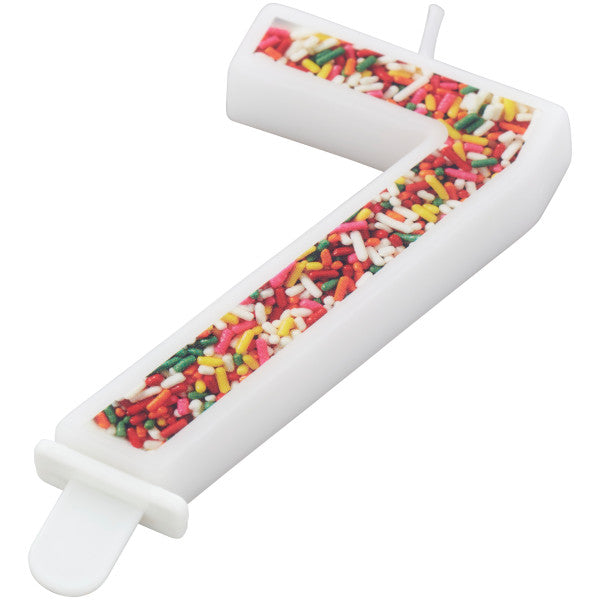 Wilton Sprinkle on the Birthday Fun Number 7 Birthday Candle