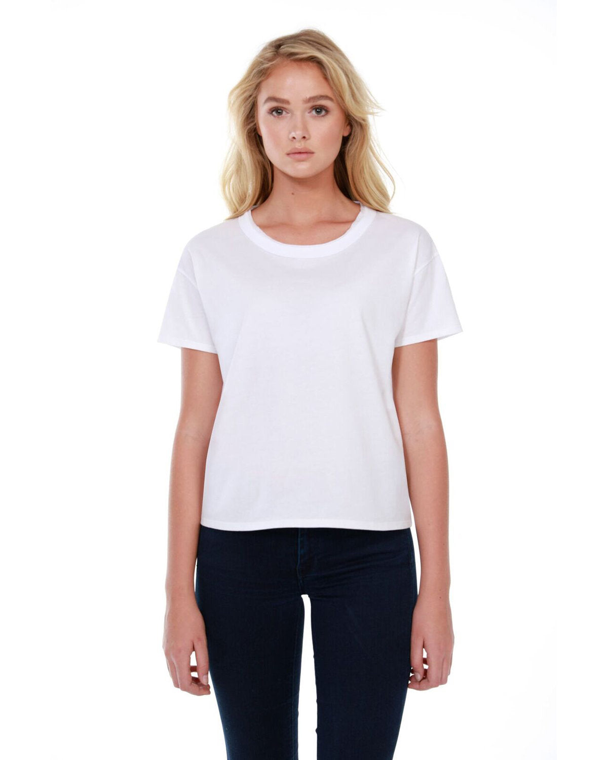 Ladies' Raw-Neck Boxy T-Shirt