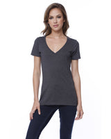 Ladies' CVC V-Neck T-Shirt